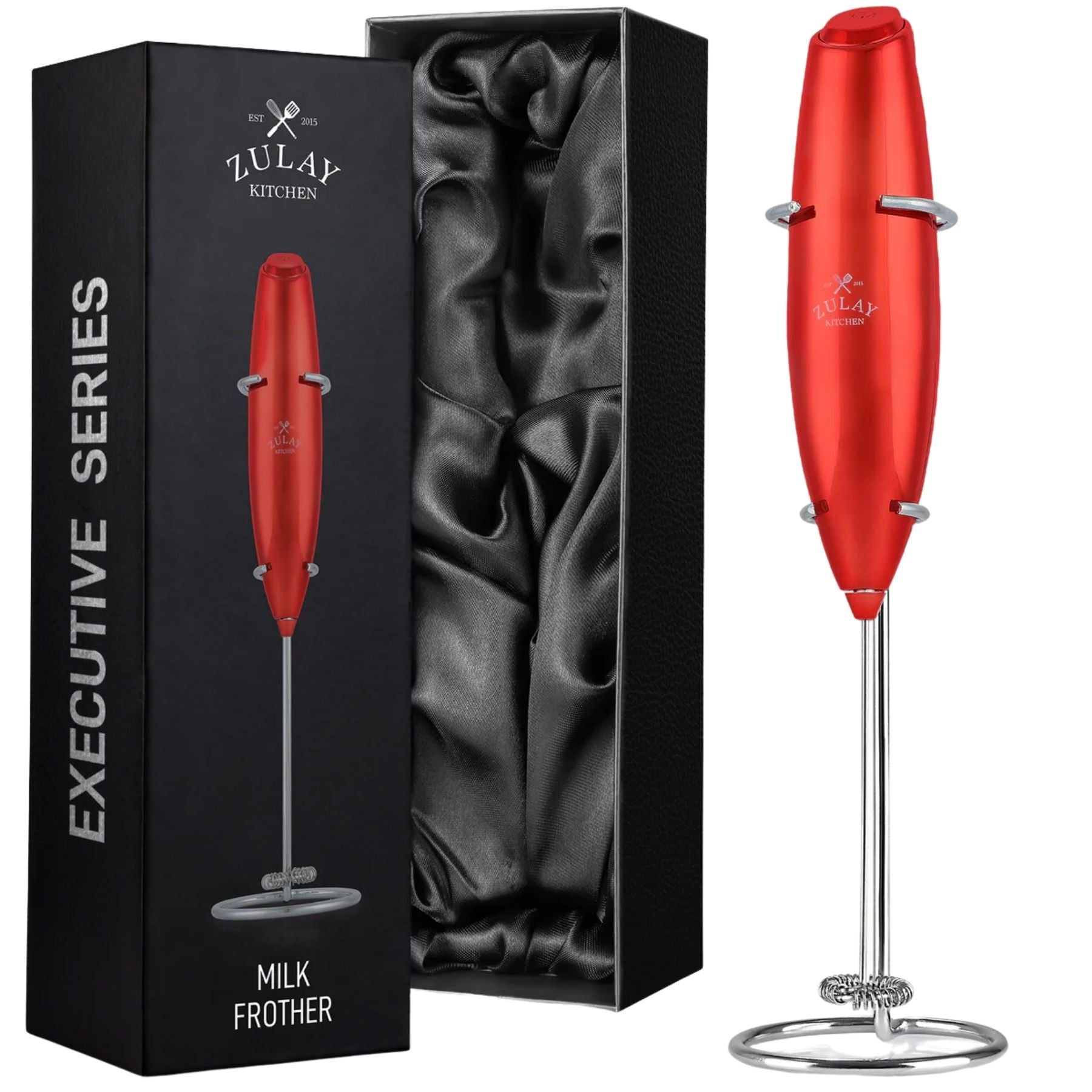 Executive Series Premium Milk Frother - Red EX by Zulay Kitchen