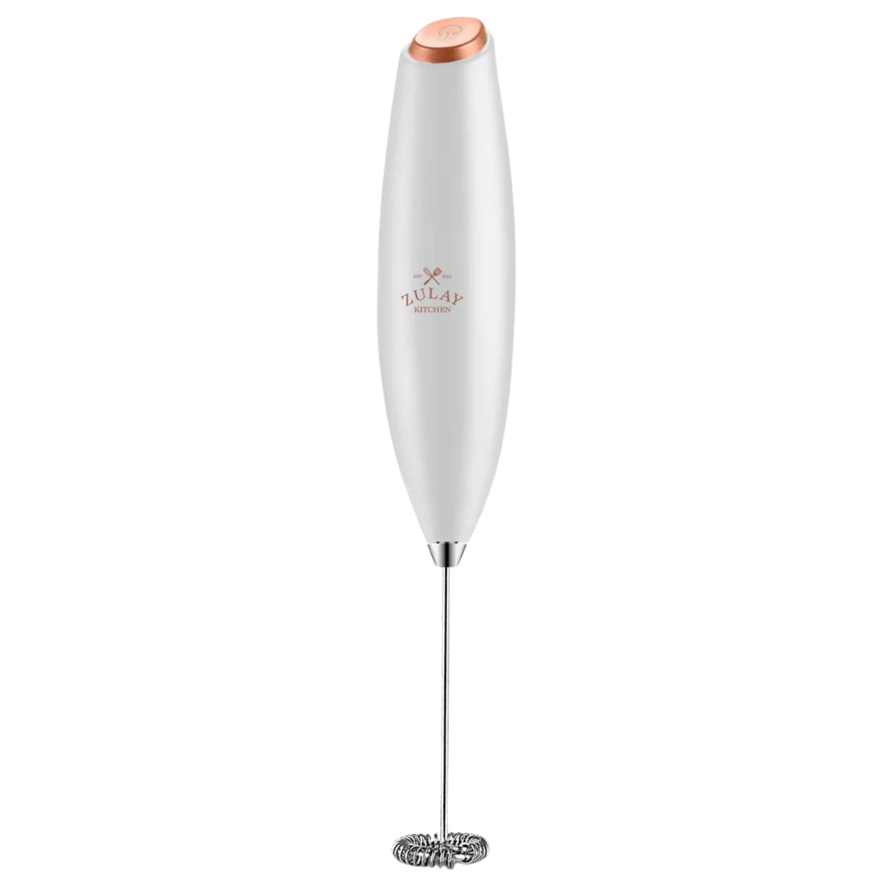 Executive Series Premium Milk Frother- White Rose Gold by Zulay Kitchen