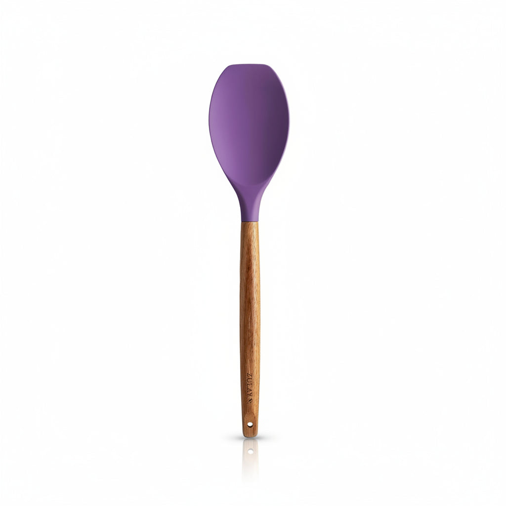 Food Turner Purple_Silicone-Utensils-Set-5-Piece-with-Acacia-Wood-Handles-Zulay-Kitchen