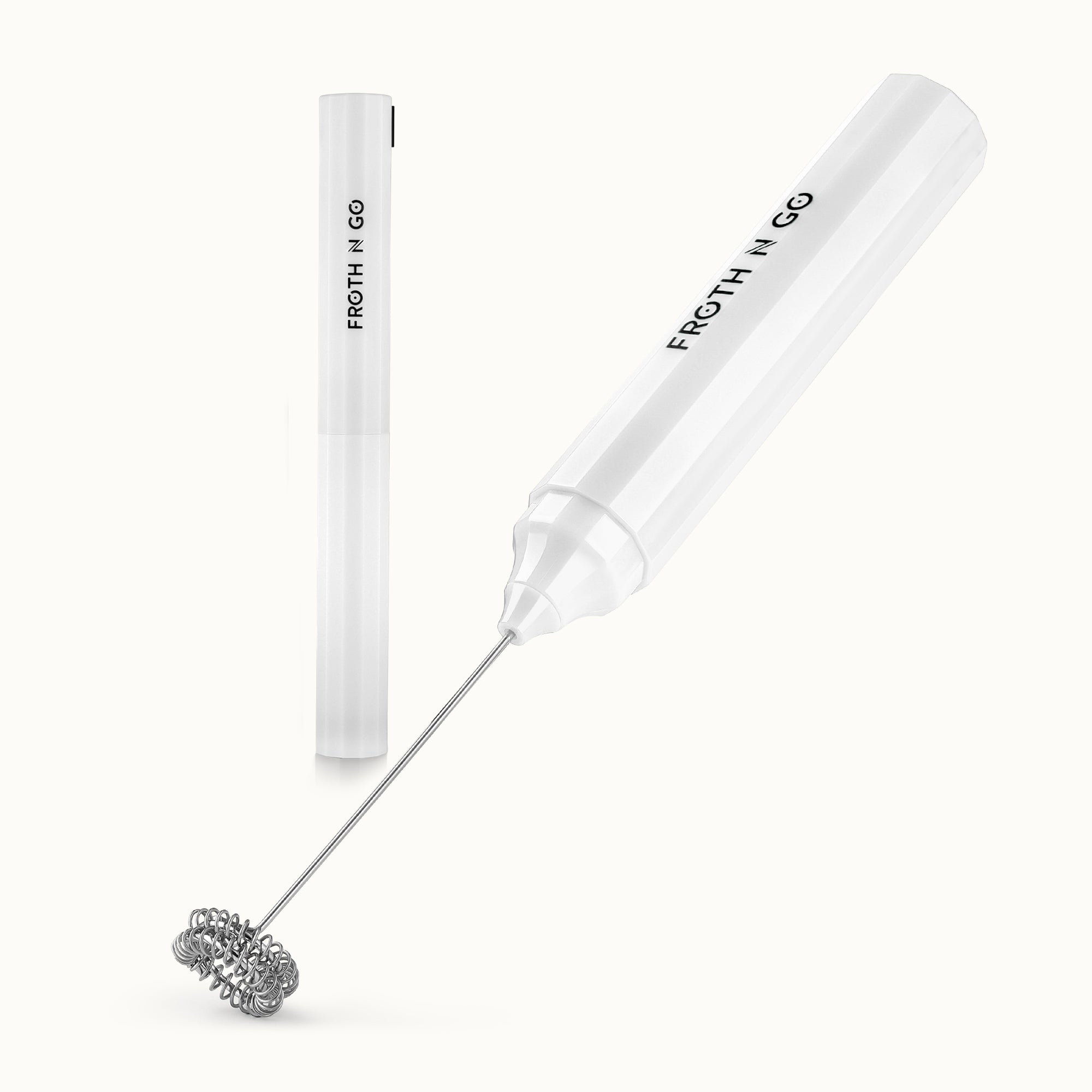 Froth N Go Rechargeable Milk Frother with Case - White by Zulay Kitchen