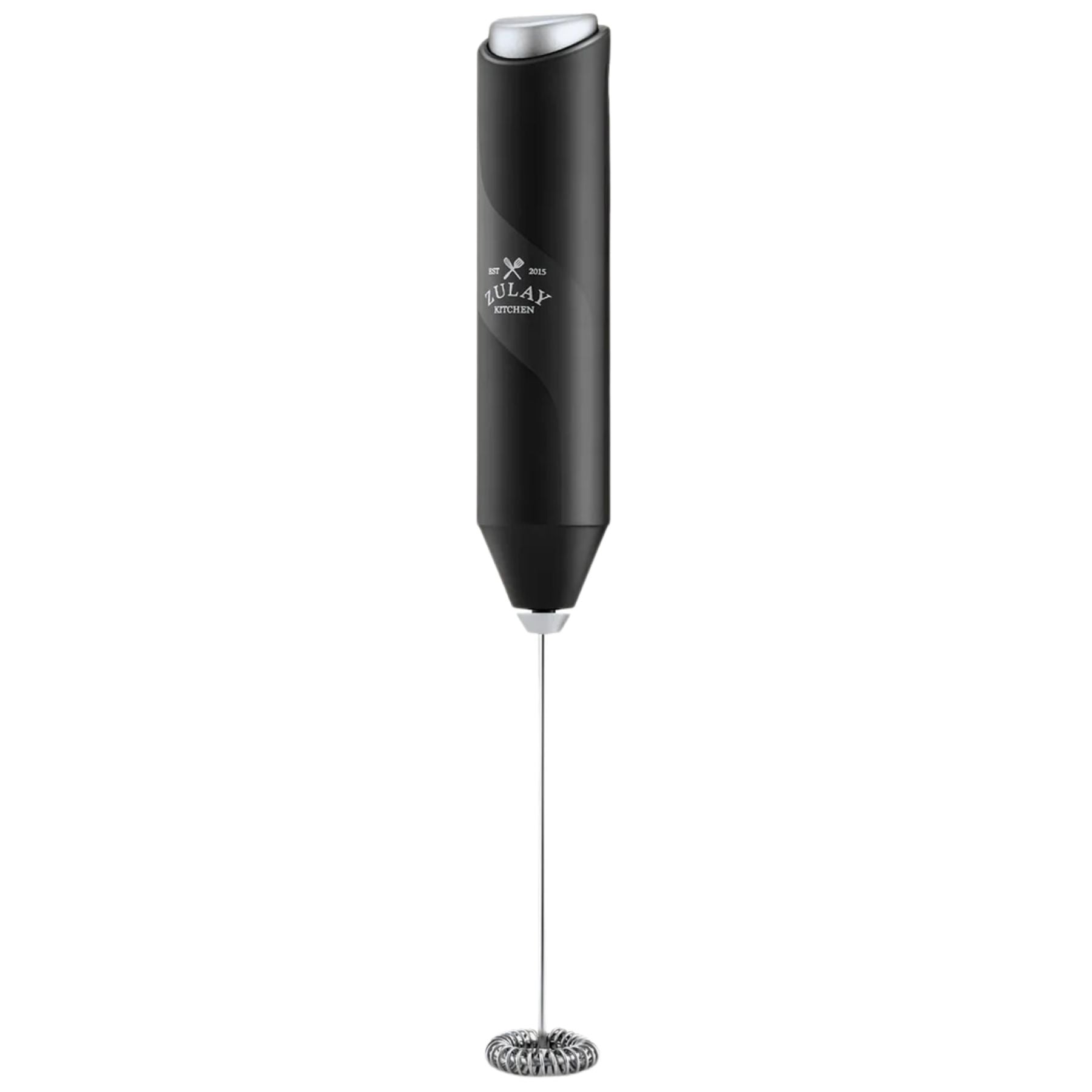 FrothMate Milk Frother Without Stand-Black Silver by Zulay Kitchen