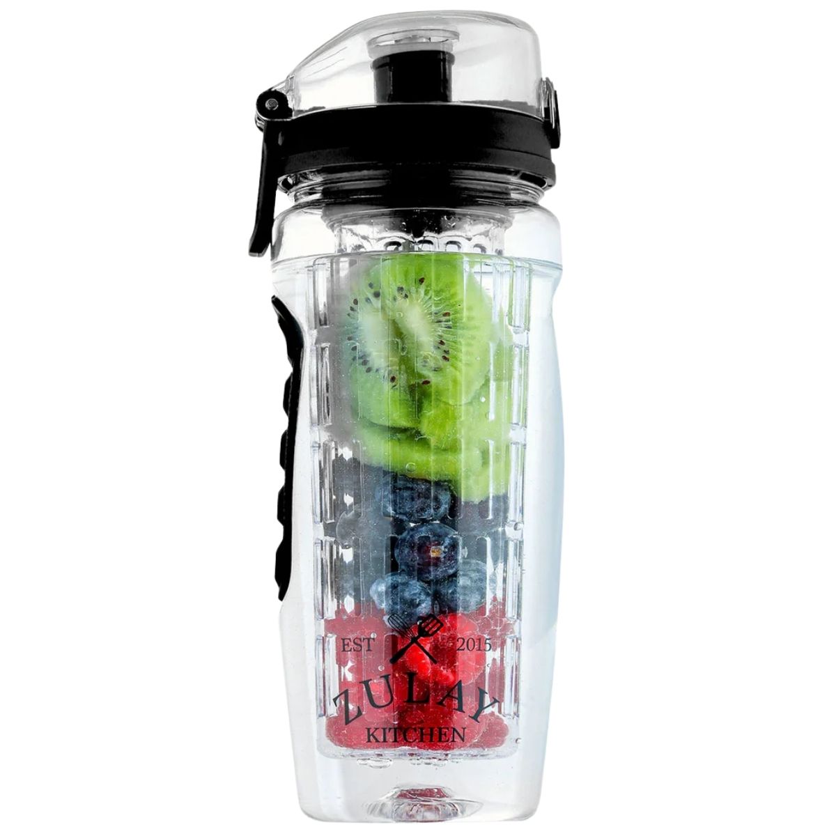 24oz Fruit Infusion Water Bottle - BPA Free Tritan Plastic, Black, Infuser Core