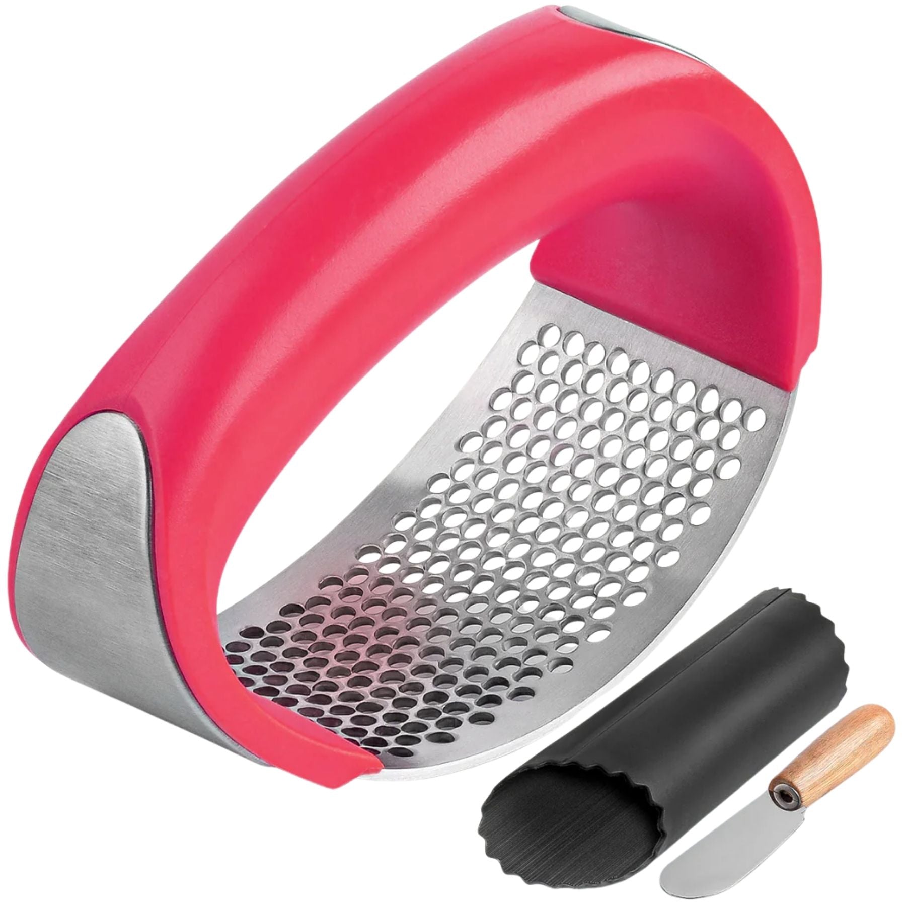 Garlic Rocker with Garlic Peeler Tool - Red by Zulay Kitchen