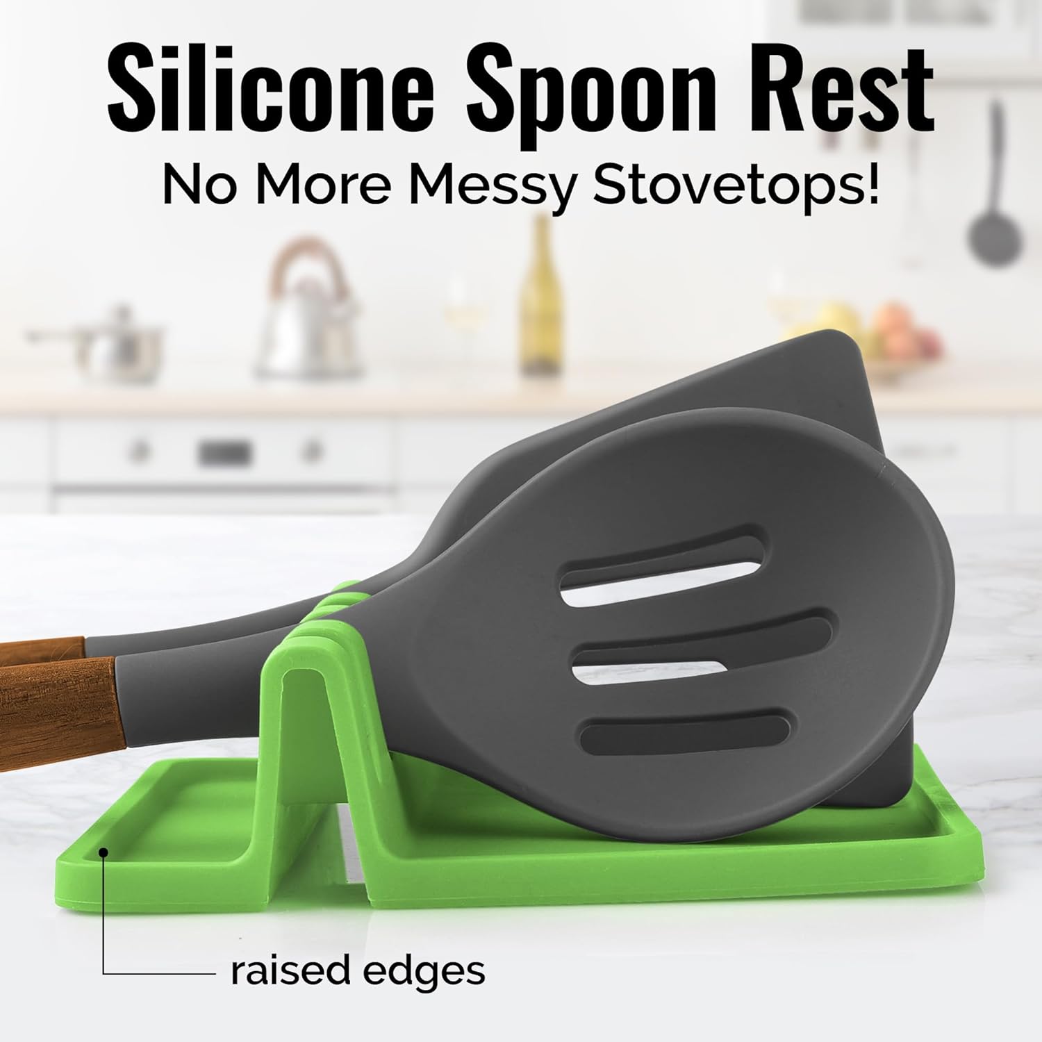 Silicone Utensil Rest with Drip Pad (Extra Large)