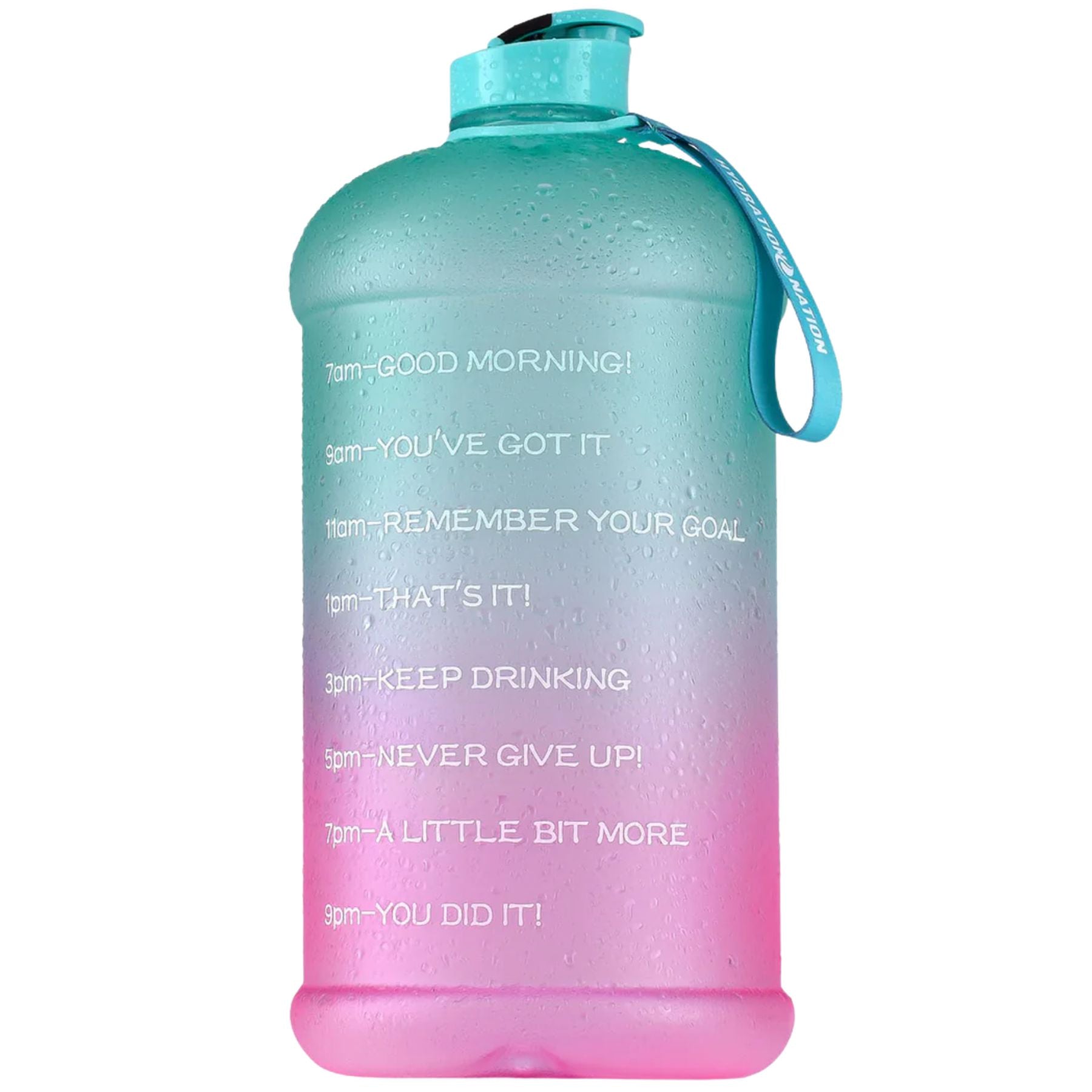 Hydration Nation 1 Gallon Water Ombre Green Pink-Black by Zulay Kitchen