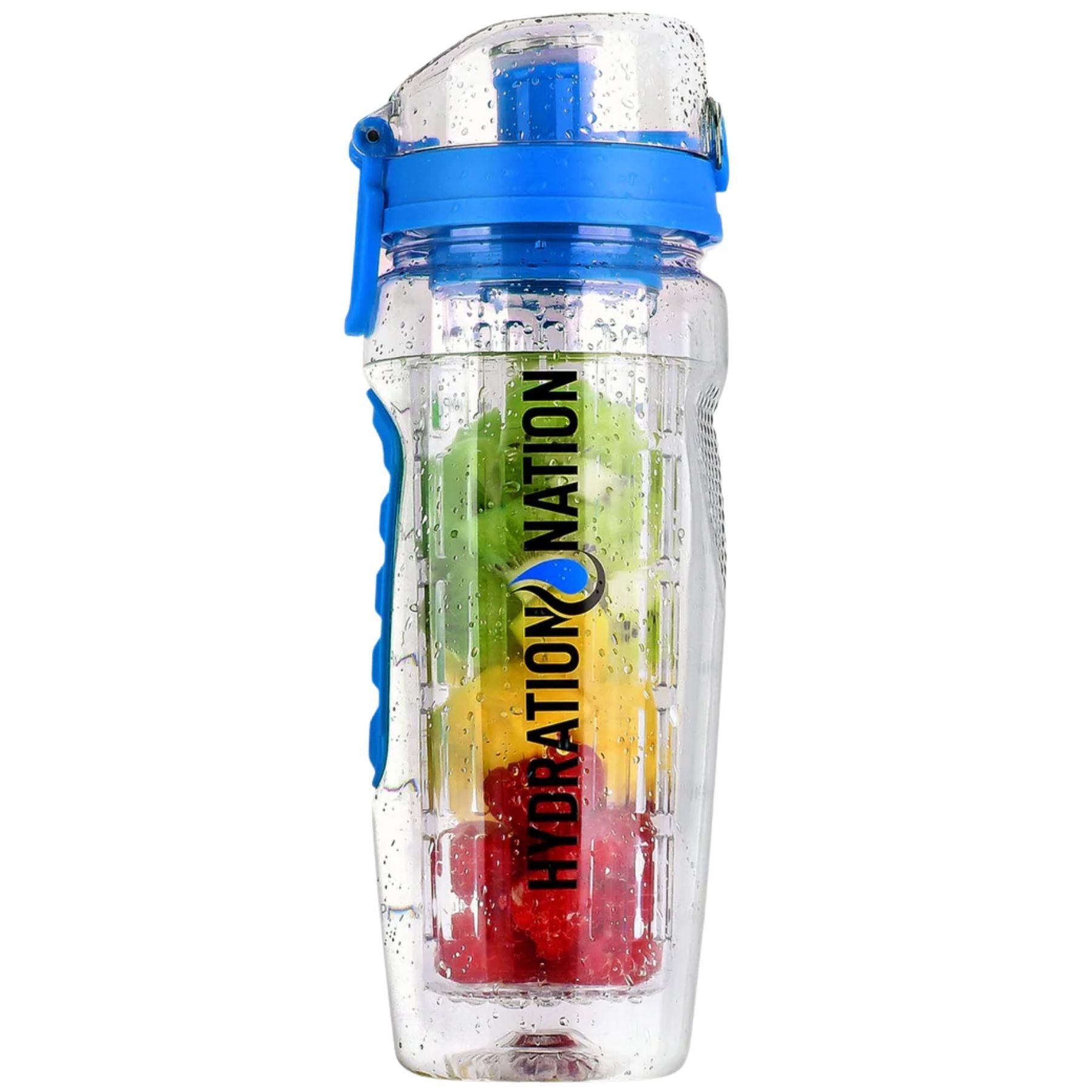 Hydration Nation Portable Water Bottle with Fruit Infuser-Blue by Zulay Kitchen