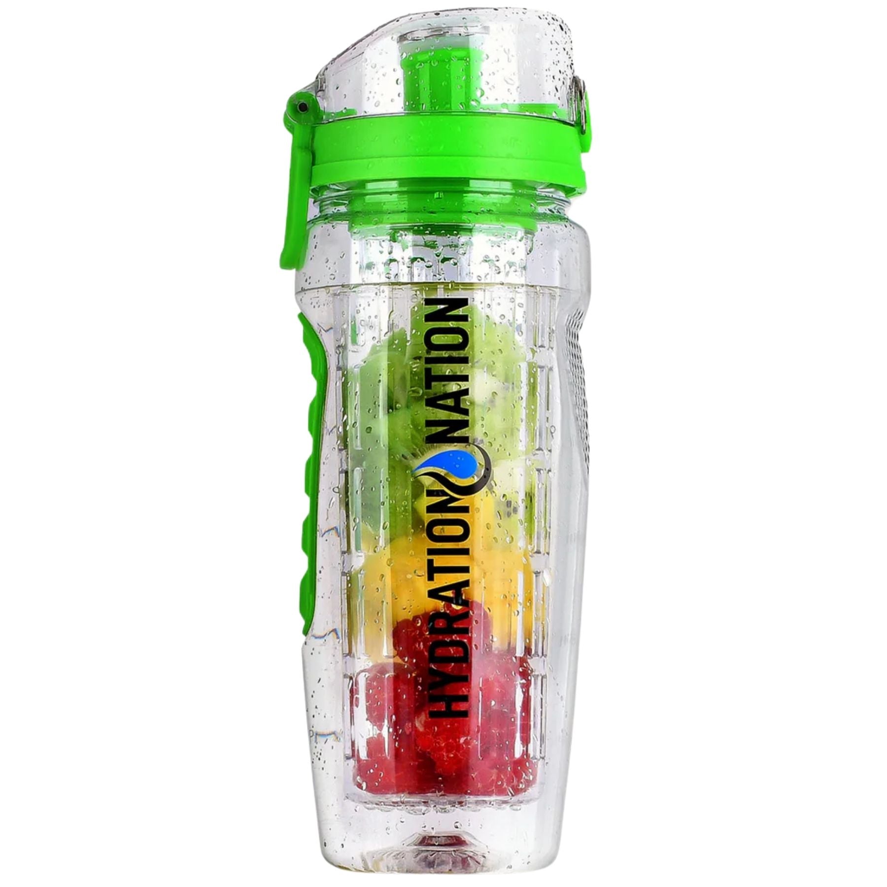 Hydration Nation Portable Water Bottle with Fruit Infuser-Green by Zulay Kitchen