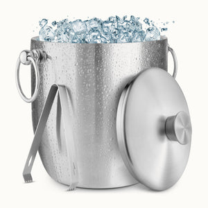 Ice Bucket With Lid, Strainer and Tongs by Zulay Kitchen
