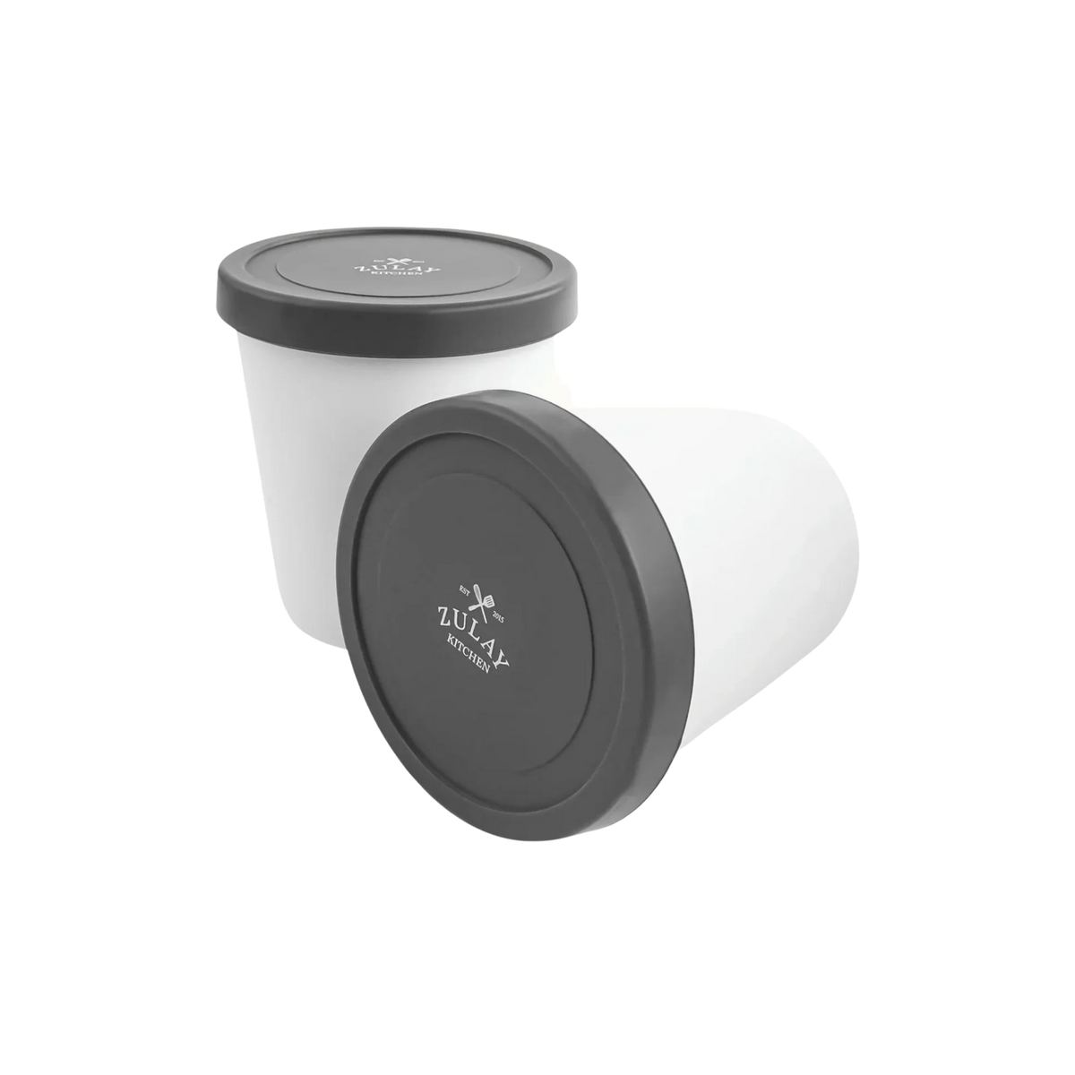 Ice Cream Containers With Lids 2 Pack - 1 Quart