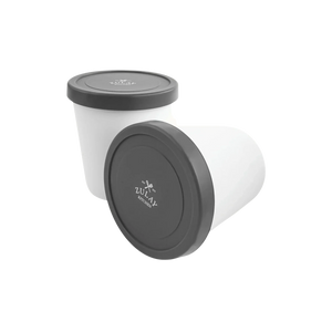 Ice Cream Containers with Lids 2 Pack -Gray by Zulay Kitchen