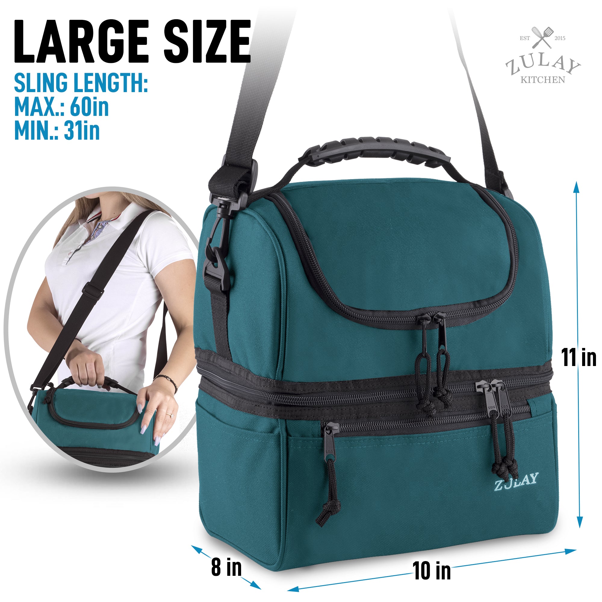 Leak Proof Insulated Lunch Box Bag by Zulay Kitchen