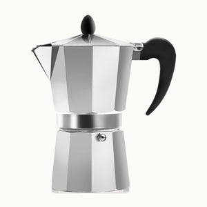 Italian Moka Pot Espresso Maker - Curved Handle - 3 Espresso Cups by Zulay Kitchen