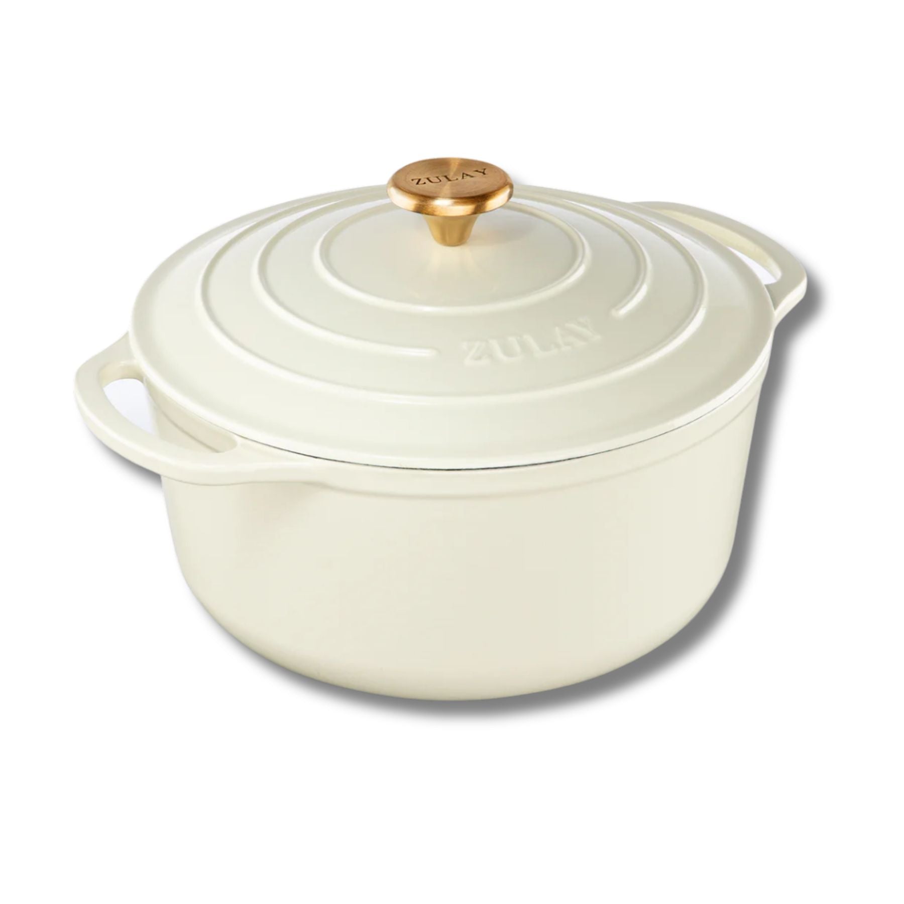Cast Iron Dutch Oven - Ivory - 5 quart by Zulay Kitchen