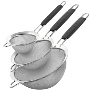 Kitchen Strainer (Set of 3)-Black by Zulay Kitchen