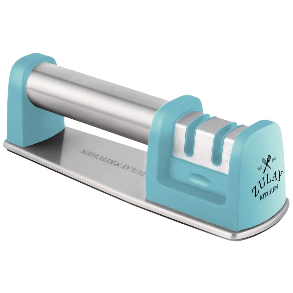 Knife Sharpener (2-Stage) - Aqua by Zulay Kitchen