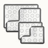 Macaron Silicone Baking Mats - 4 Piece Set-Gray by Zulay Kitchen