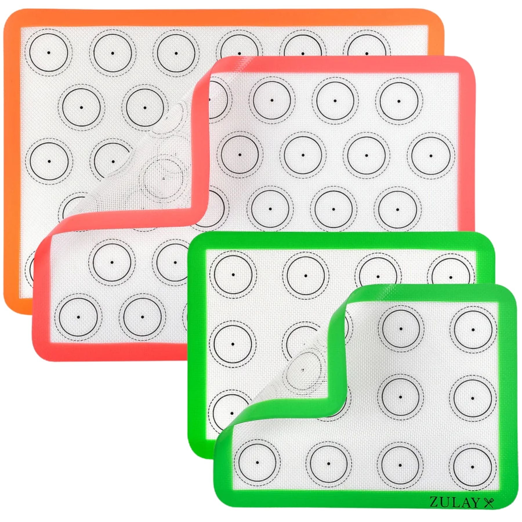 Macaron Silicone Baking Mats - 4 Piece Set-Multicolor by Zulay Kitchen
