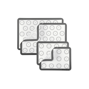 Macaron Silicone Baking Mats - 4 Piece Set-Gray by Zulay Kitchen