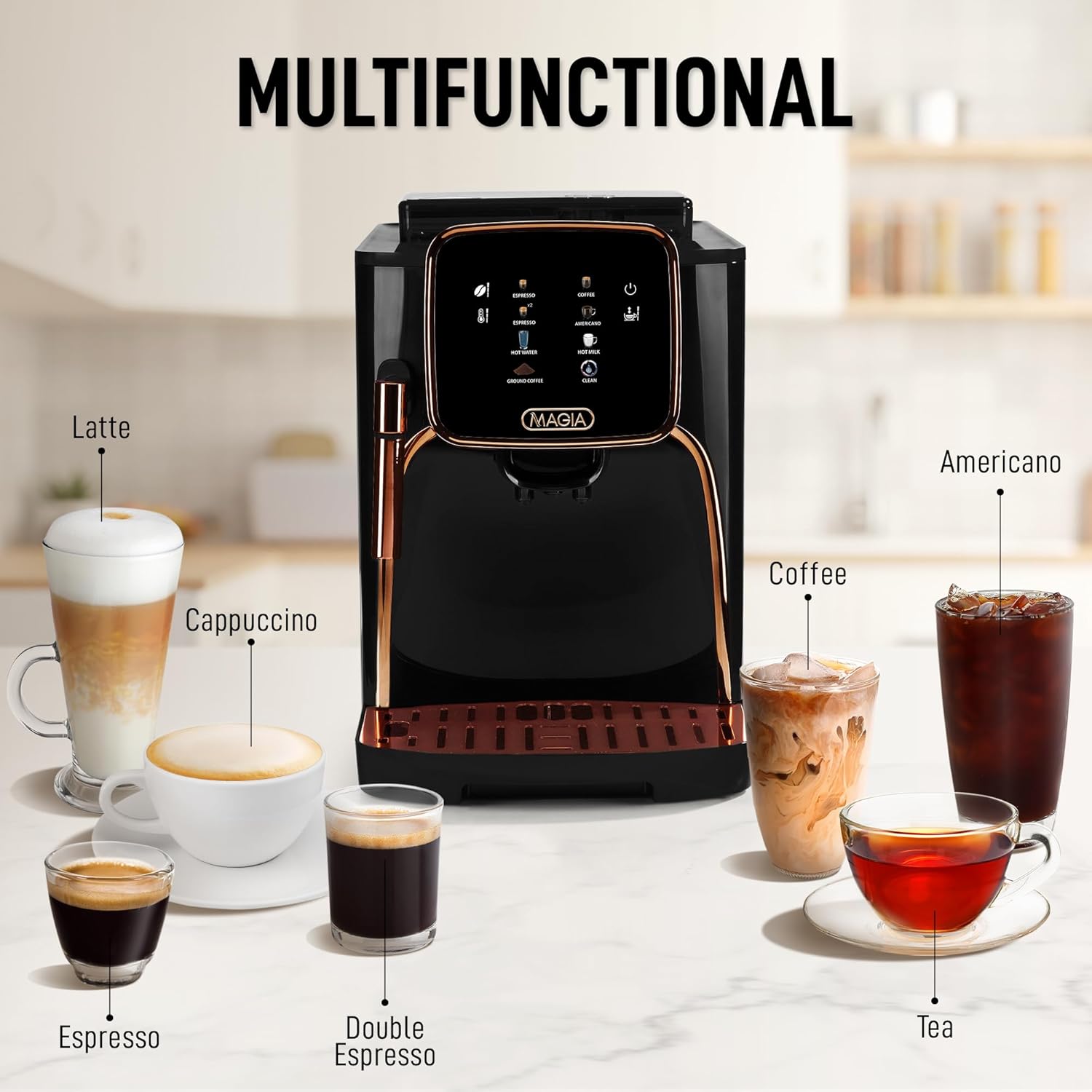 Multifunctional Magia Clasica Automatic Espresso Machine by Zulay Kitchen
