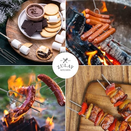 Heat Resistant Perfect for Bonfires Marshmallow Roasting Sticks by Zulay Kitchen