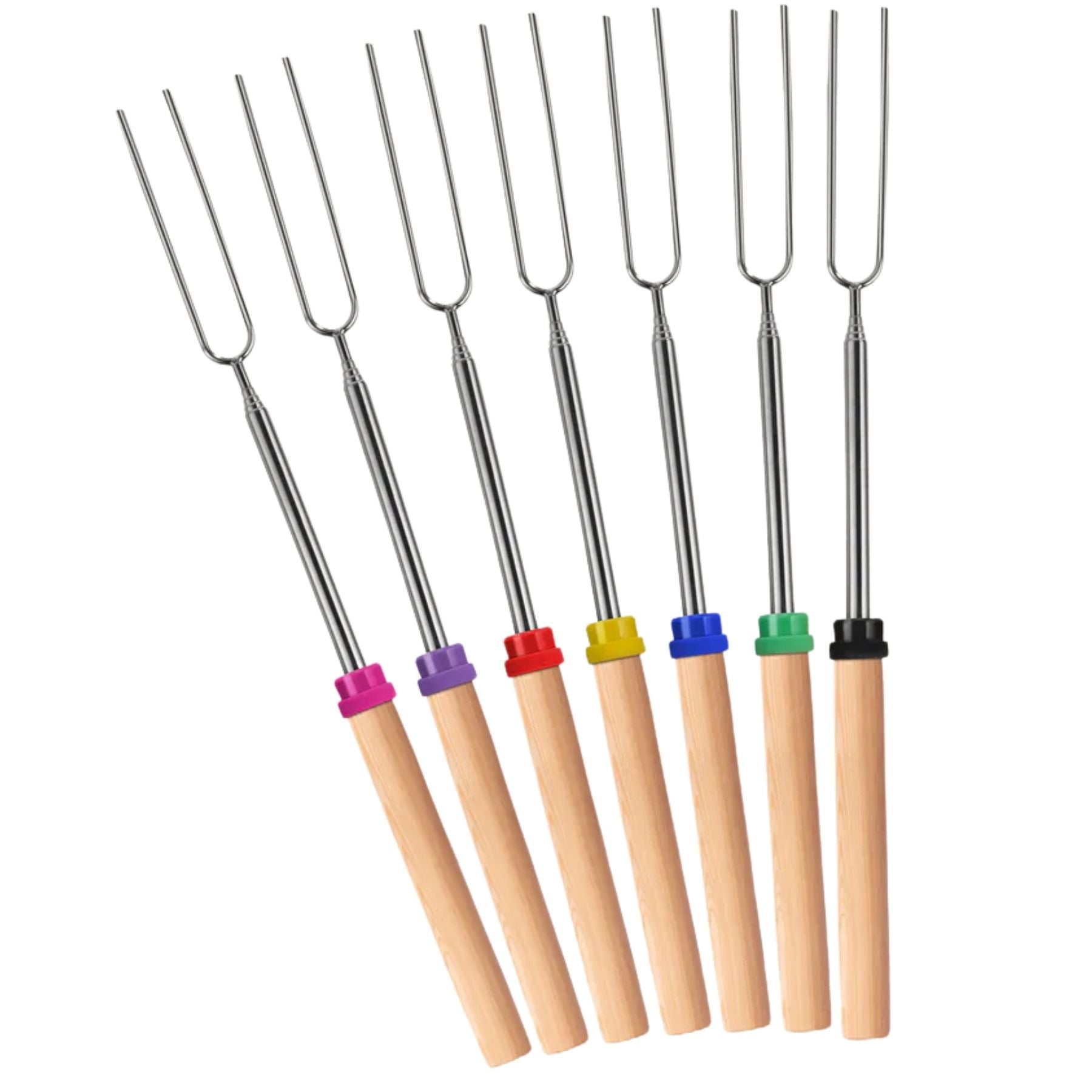Marshmallow Roasting Sticks (32 Inch) - 7 Pack Assorted by Zulay Kitchen