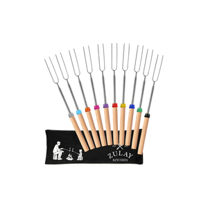 Marshmallow Roasting Sticks (32 Inch)-10 Pack Assorted by Zulay Kitchen