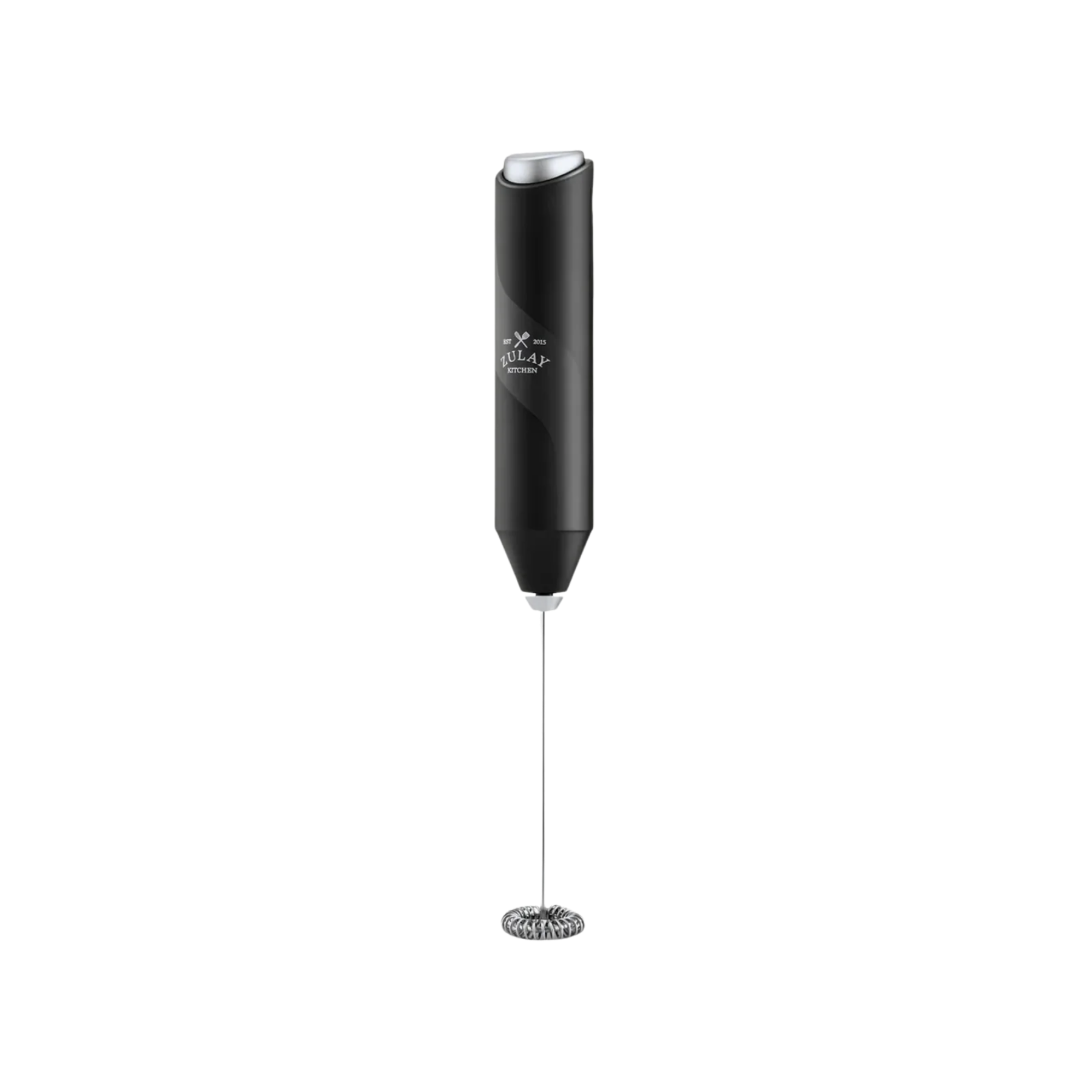 FrothMate Milk Frother Without Stand-Black Silver by Zulay Kitchen