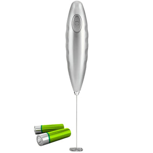 Milk Boss Milk Frother Battery-Operated-Silver by Zulay Kitchen