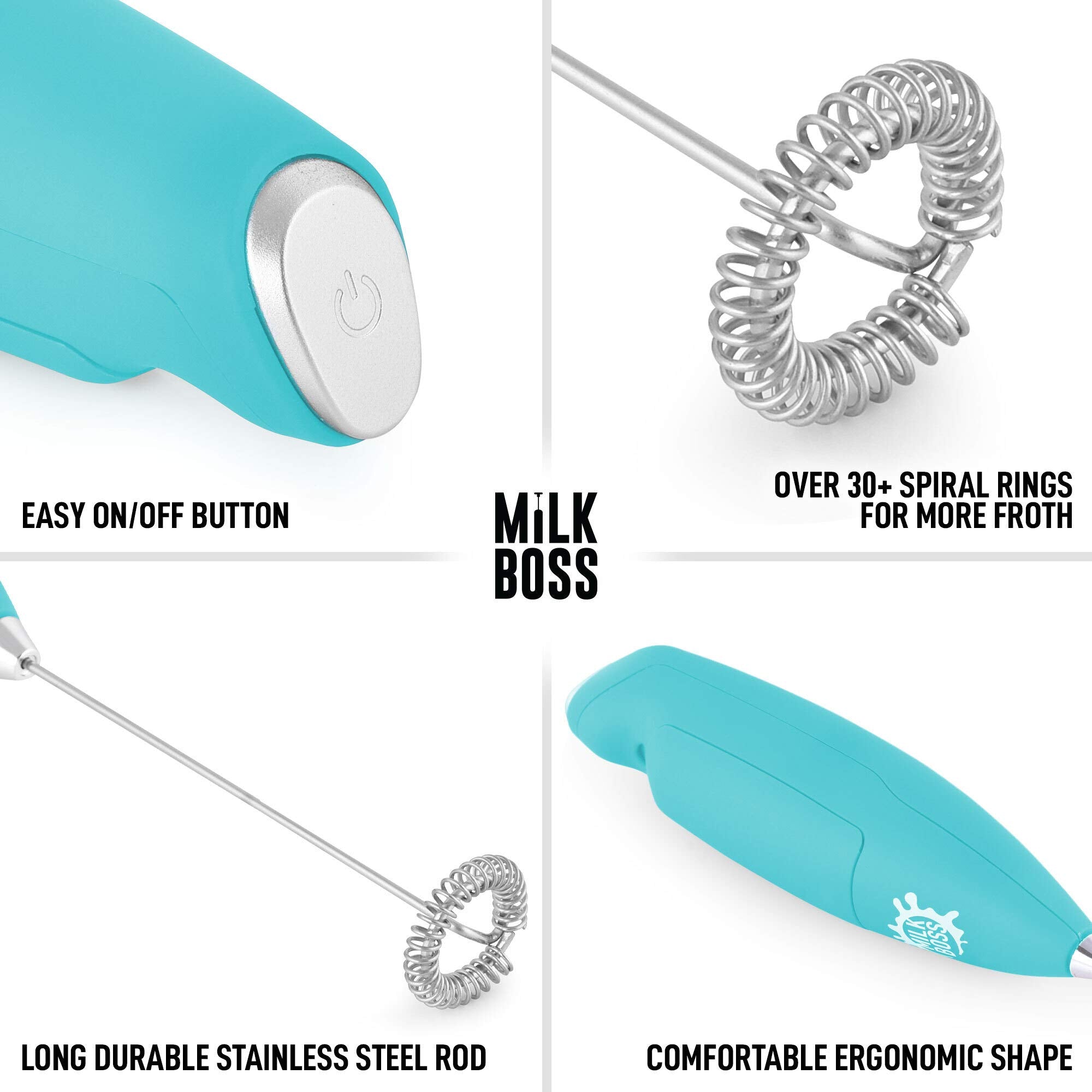 Milk Frother with Comfortable Ergonomic Shape by Zulay Kitchen