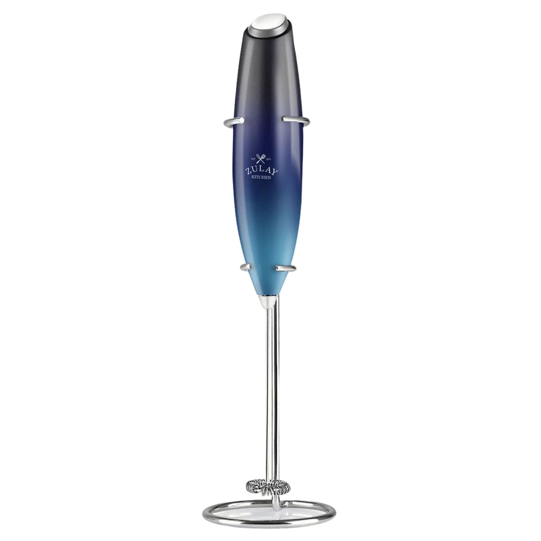 Classic Milk Frother With Stand Deep Sea by Zulay Kitchen