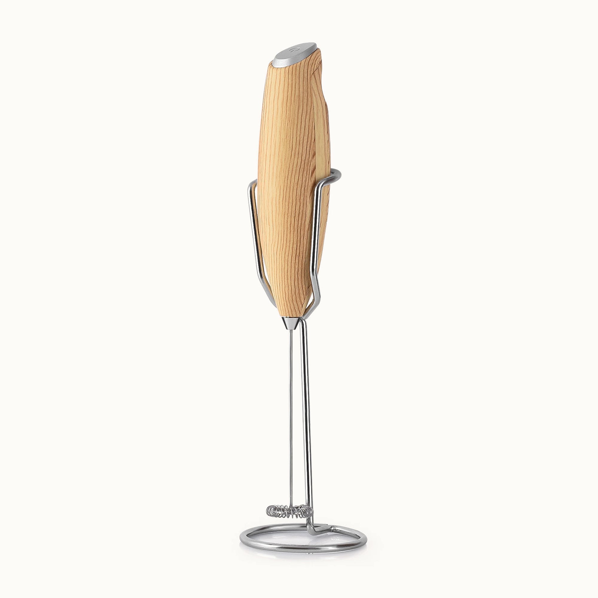 Milk Frother With Holster Stand - Marble Design - Maple by Zulay Kitchen