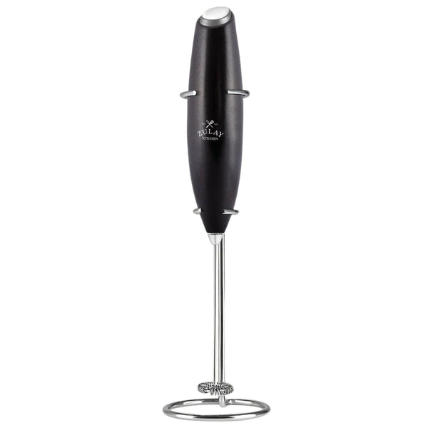 Milk Frother With Stand - Metallic Black by Zulay Kitchen