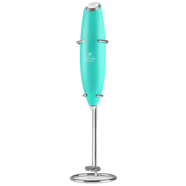 Milk Frother With Stand - Caribbean Aqua by Zulay Kitchen
