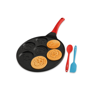 Mini Pancake Maker With 7 Animal Face Designs Plus 2 Bonus Spatulas by Zulay Kitchen