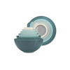 12-Piece Plastic Mixing Bowls Set with Lids - Turquoise Ombre by Zulay Kitchen