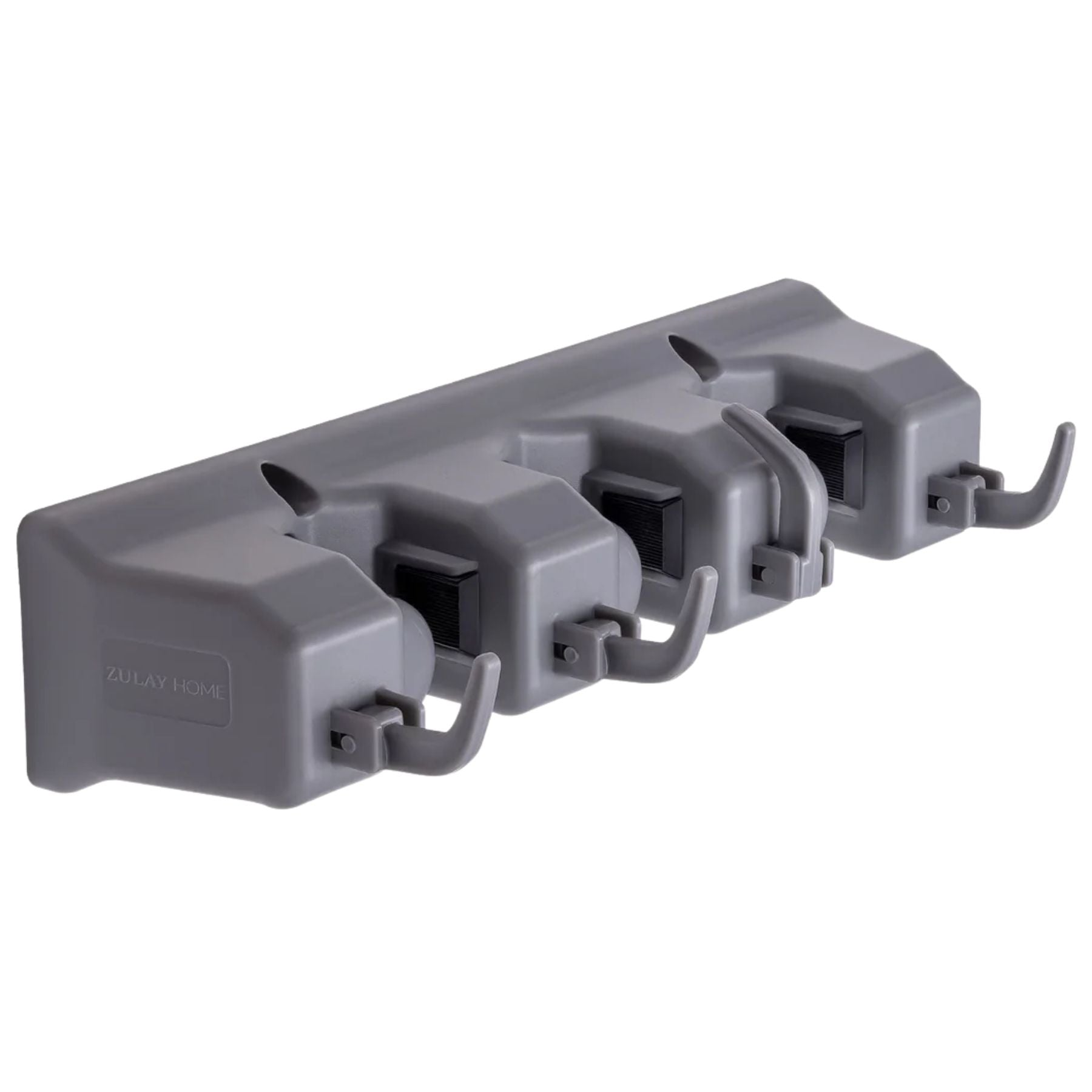 Mop and Broom Organizer Wall Mount Holds Up to 36 lbs of Weight-3 Slots Gray by Zulay Kitchen