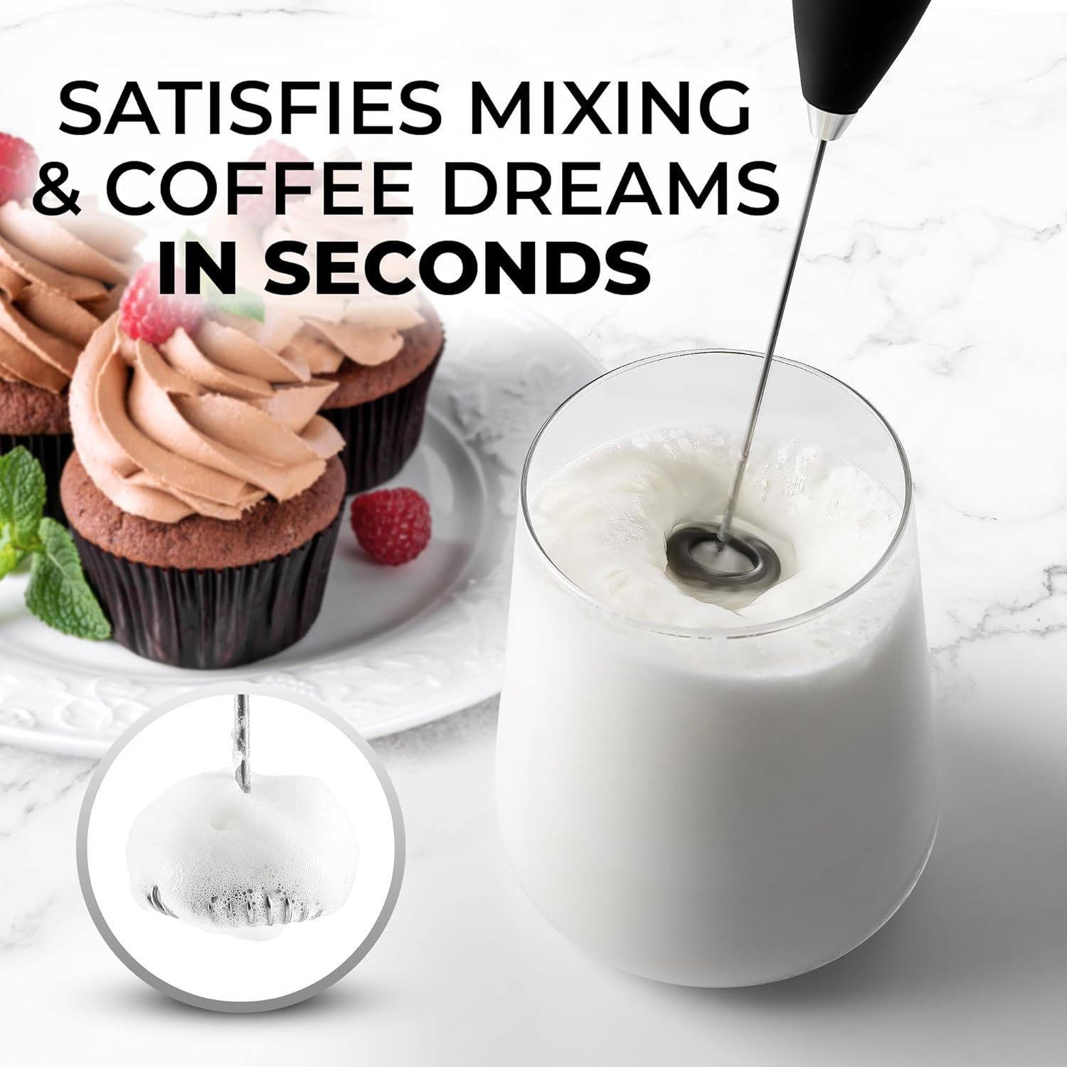 Milk Frother | Satisfies your mixing and coffee dreams in seconds by Zulay Kitchen