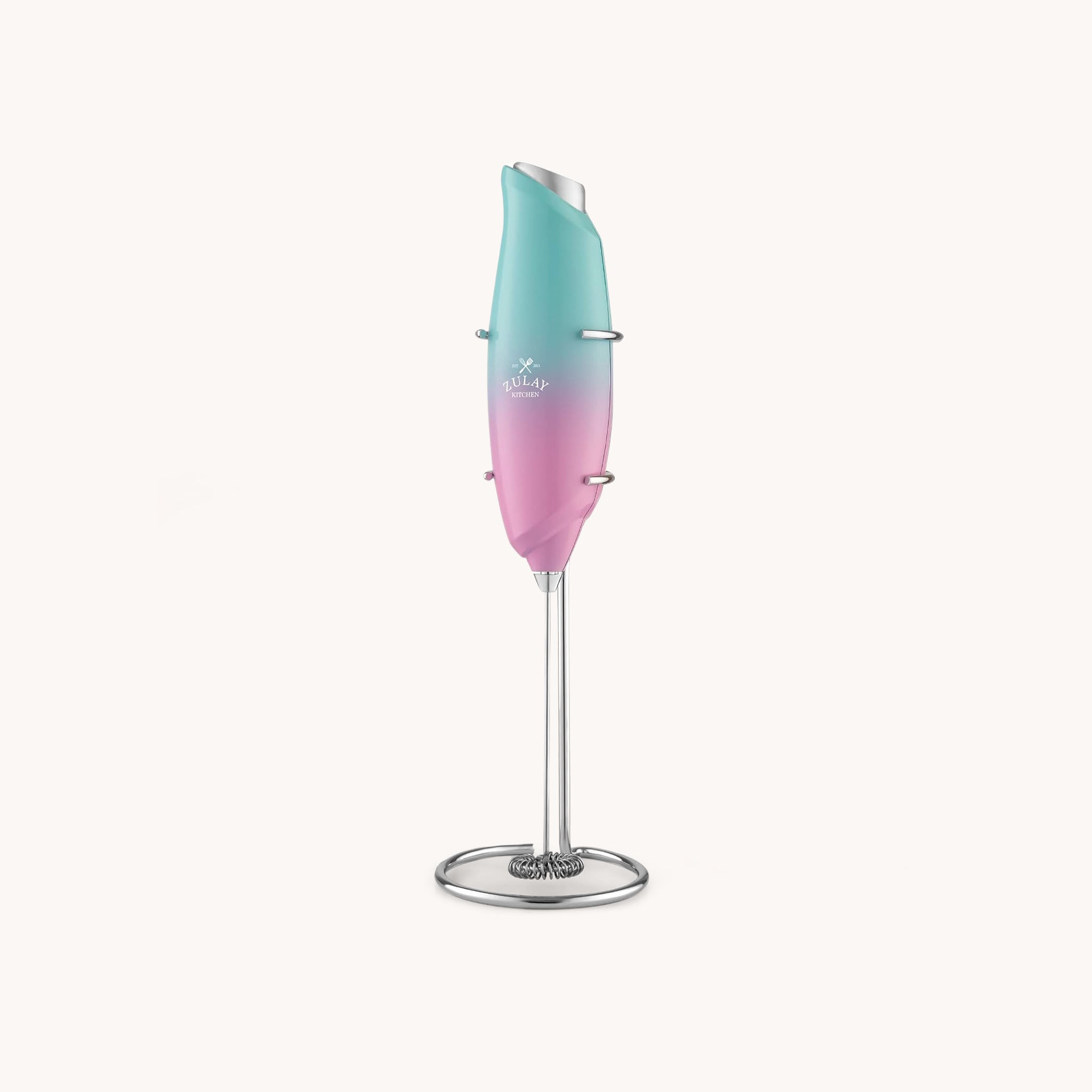 One Touch Milk Frother - Cotton Candy Bubblegum by Zulay Kitchen