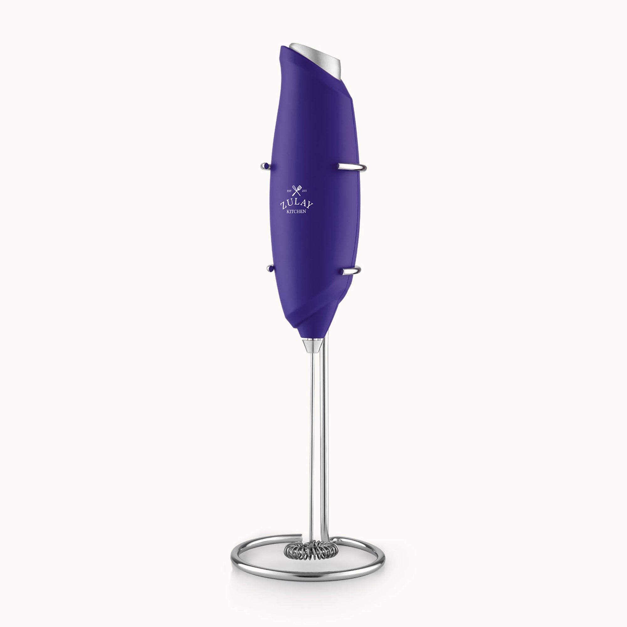 One Touch Milk Frother-Purple by Zulay Kitchen