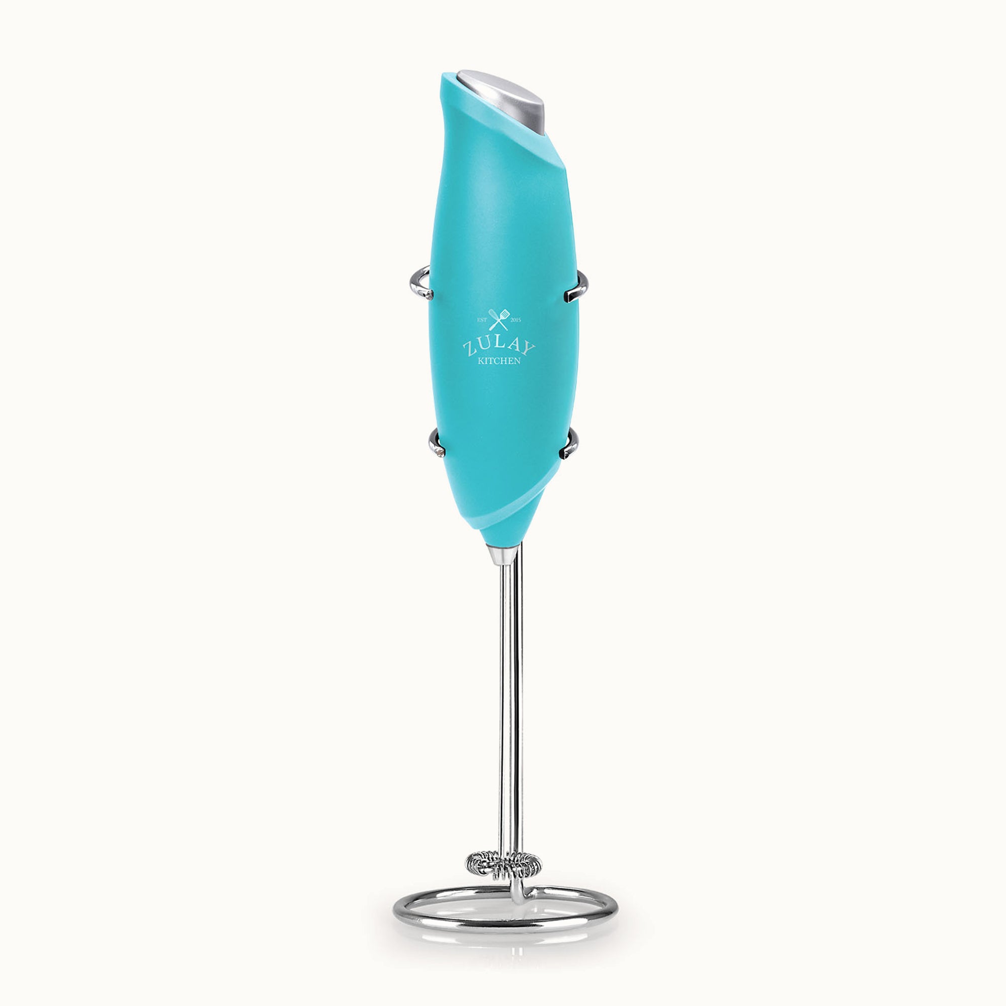 One Touch Milk Frother-Teal by Zulay Kitchen