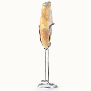 Milk Frother With Holster Stand - Marble Design - Granite by Zulay Kitchen