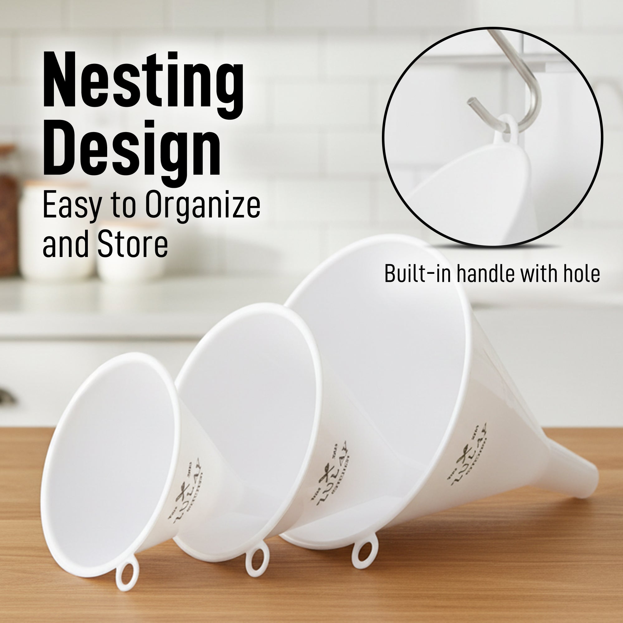 Multipurpose Plastic Kitchen Funnels by Zulay Kitchen