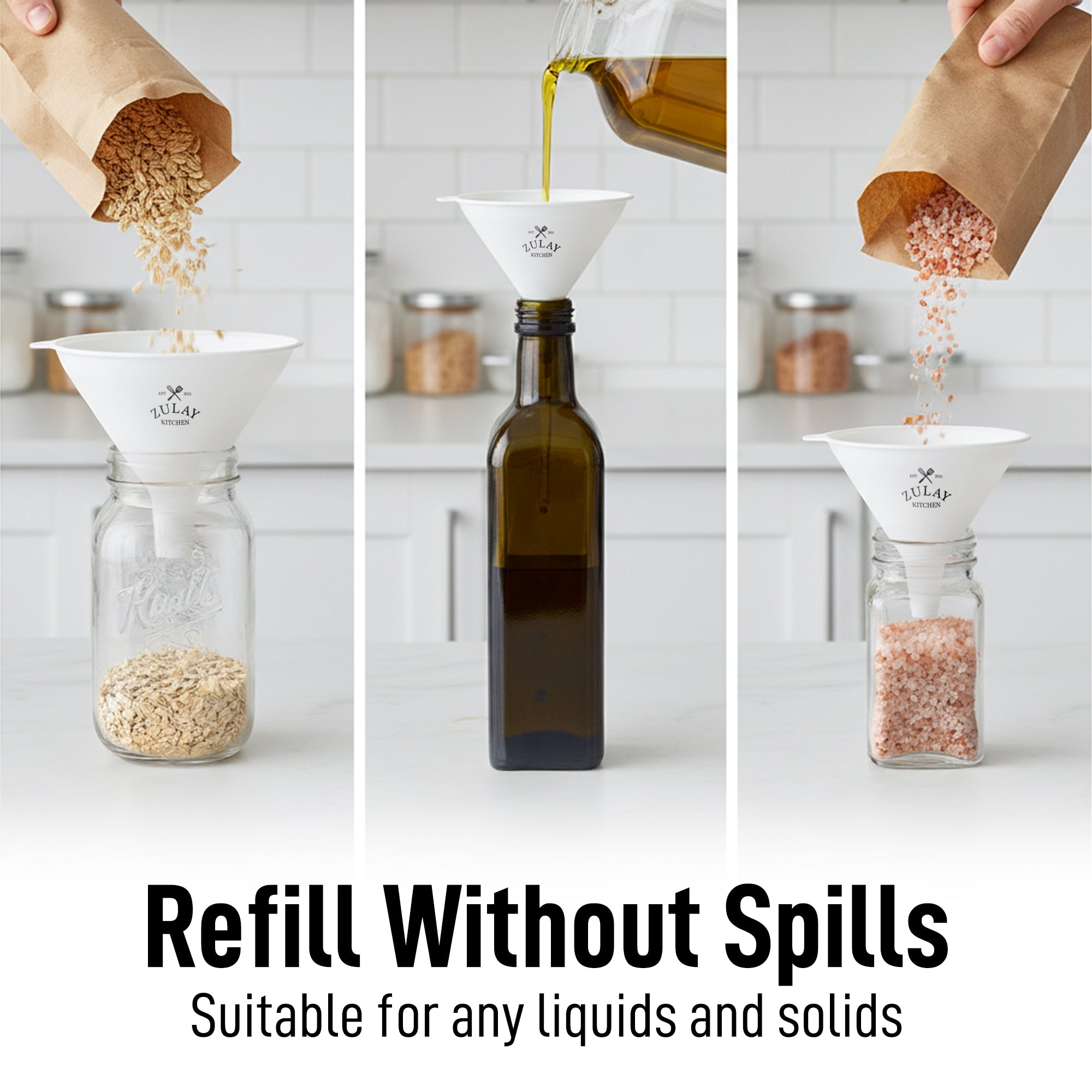 Refill Without Spills Kitchen Funnel by Zulay Kitchen