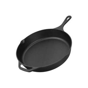 12.5  Inch Cast Iron Skillet- Heavy-Duty, Pre-Seasoned Cooking Skillet by Zulay Kitchen