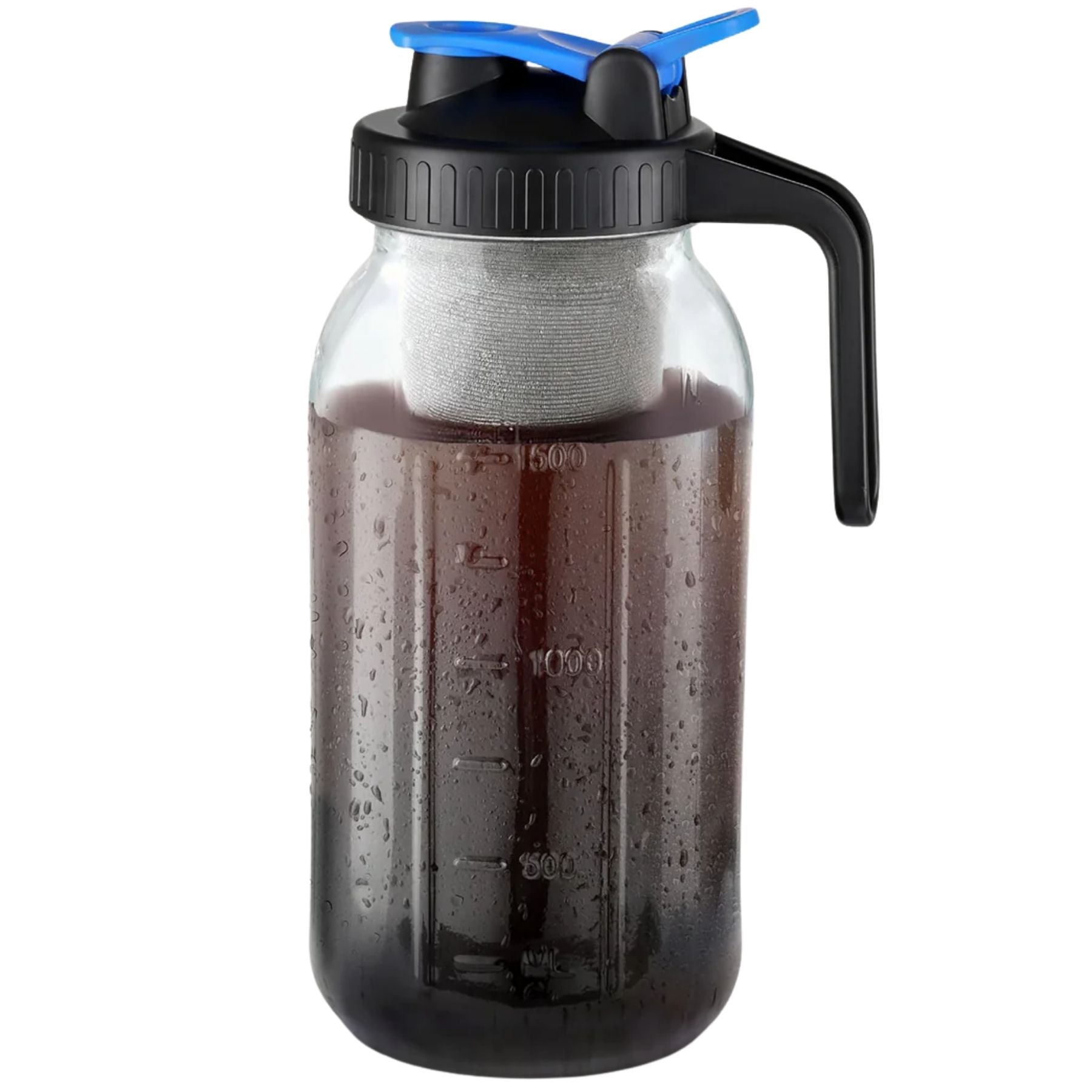 Premium Cold Brew Coffee Maker – Mason Jar Pitcher 64oz - Blue by Zulay Kitchen