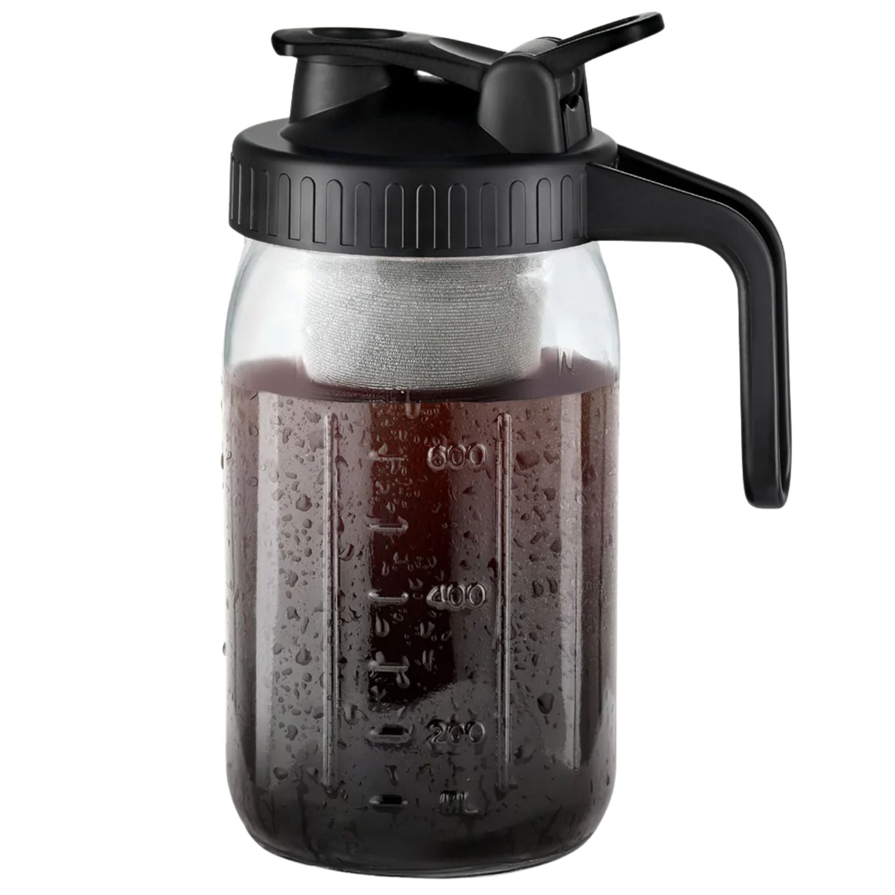 Premium Cold Brew Coffee Maker – Mason Jar Pitcher 32oz - Black by Zulay Kitchen