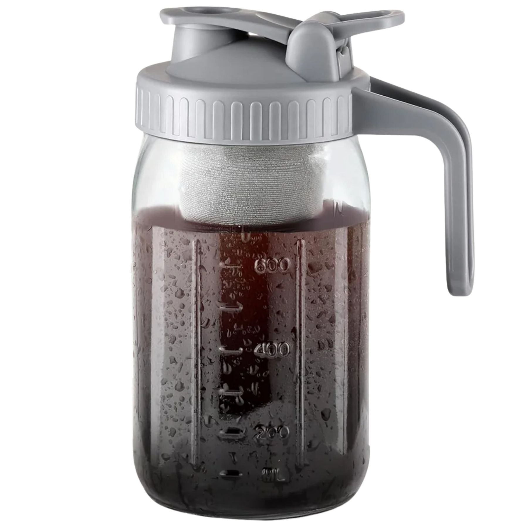 Premium Cold Brew Coffee Maker – Mason Jar Pitcher 32oz - Gray by Zulay Kitchen