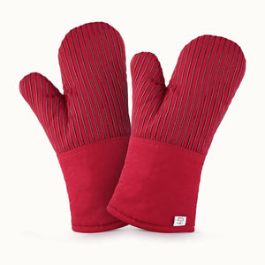 Professional Heat-Resistant Oven Mitts Red by Zulay Kitchen