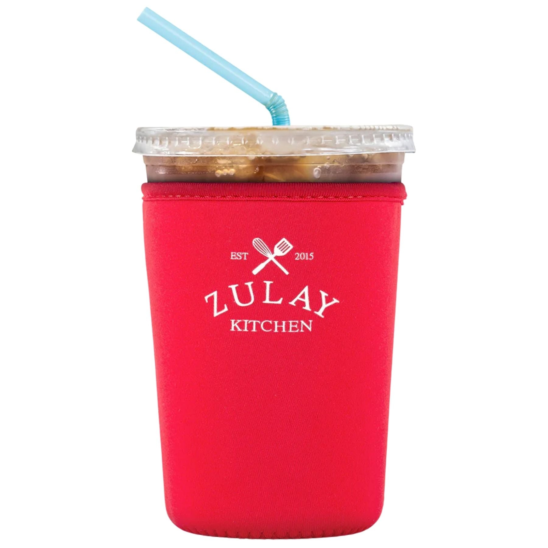 Reusable Iced Coffee Red Sleeve by Zulay Kitchen