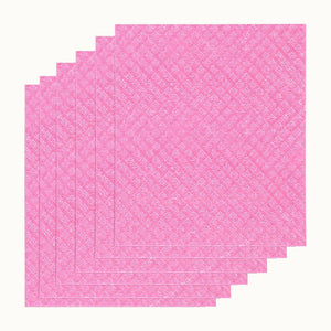 Reusable Swedish Dishcloth (6 Pack) - Rose Red by Zulay Kitchen